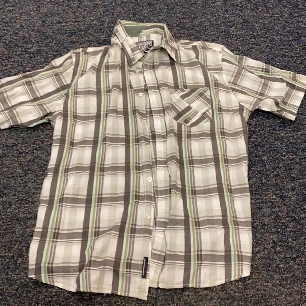 Ocean Current Plaid Button Up Shirt sz. XL